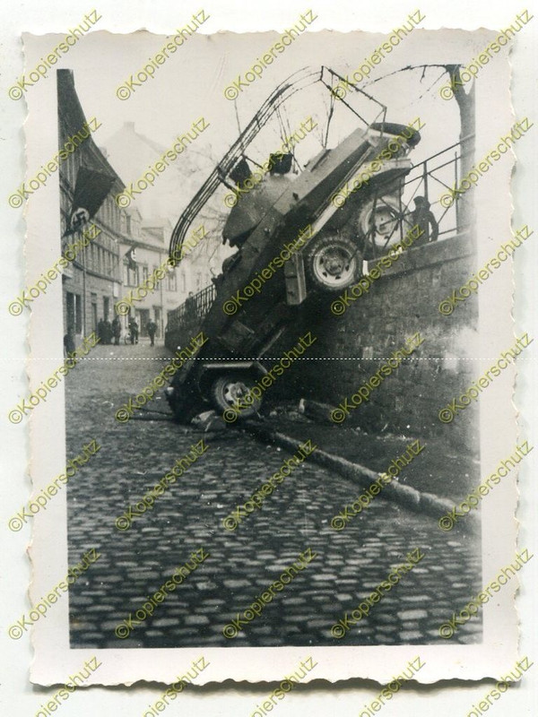 Foto, Unfall, schwerer Panzerspähwagen (Fu) Sdkf