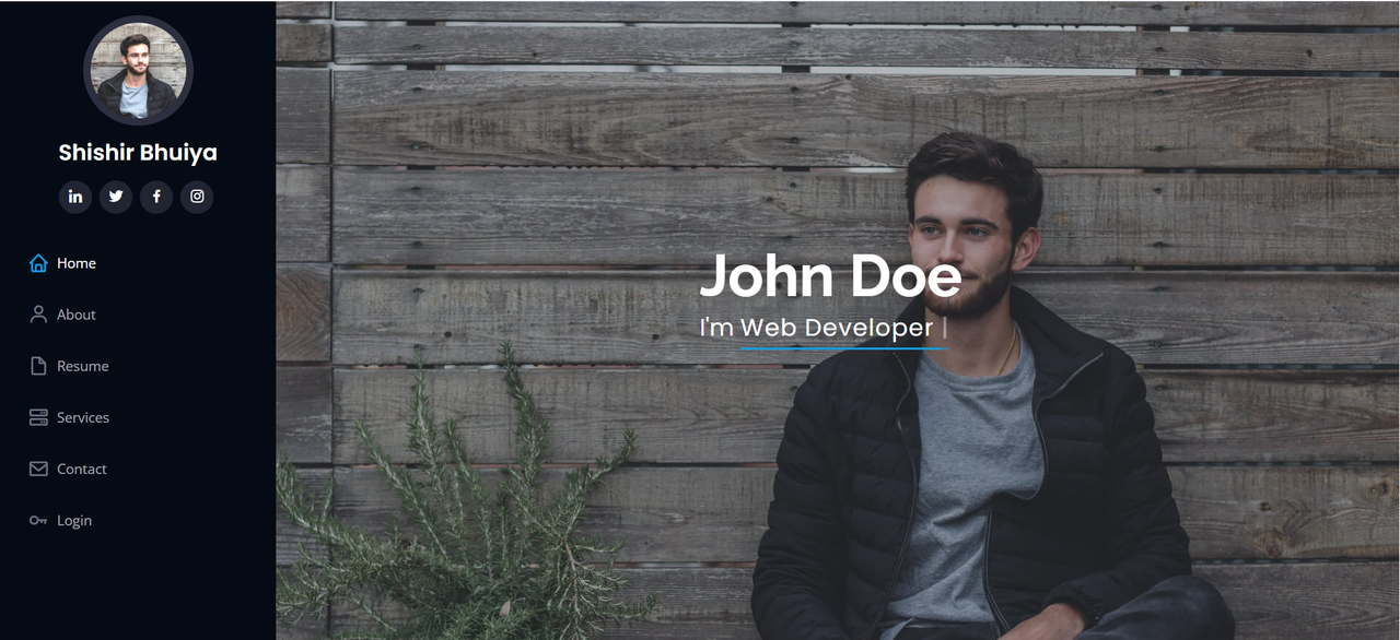 Portfolio Homepage Screenshot