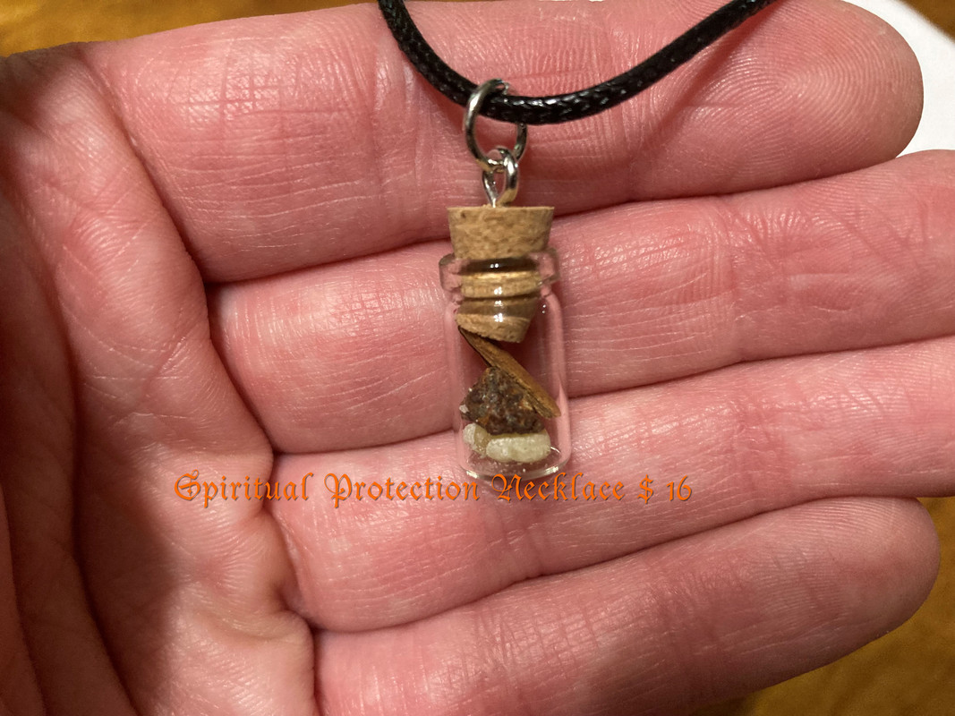 spiritual protection spell bottle necklace