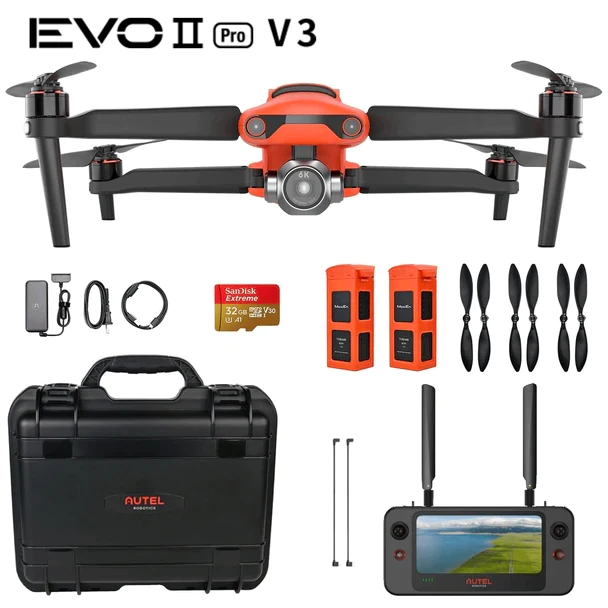 jual drone Autel Evo II Pro V3 Drone 6K 20MP - Rugged Bundle whats in box malang hobbies