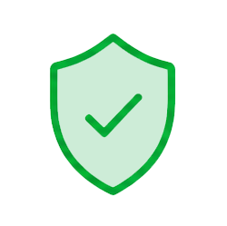 Tick shield icon