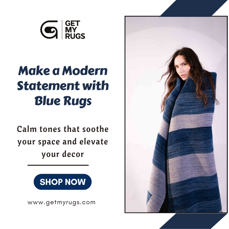 Make a Modern Statement with Blue Rugs