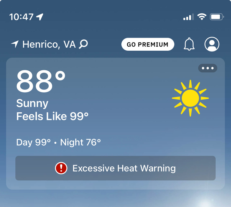 Richmond VA Heat index up to 110 today Democratic Underground Forums