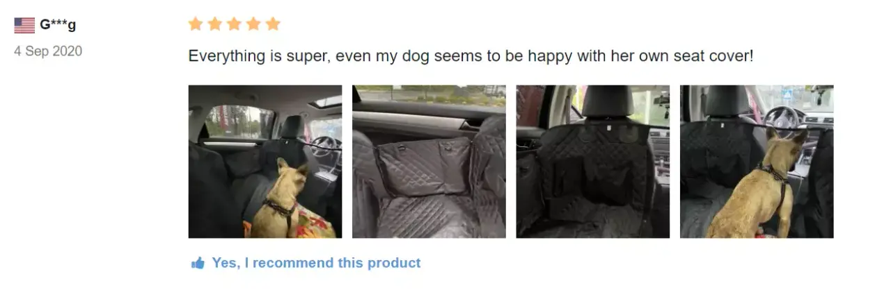 Dog Car Seat Cover