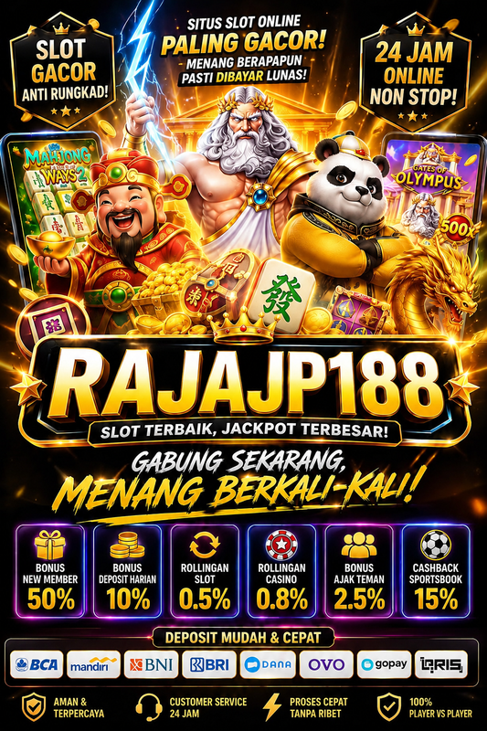 Tampilan utama aplikasi RAJAJP188 dengan akses permainan digital