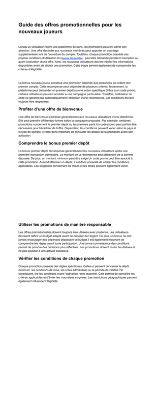Un Guide Complet des Avantages Réservés aux Débutants