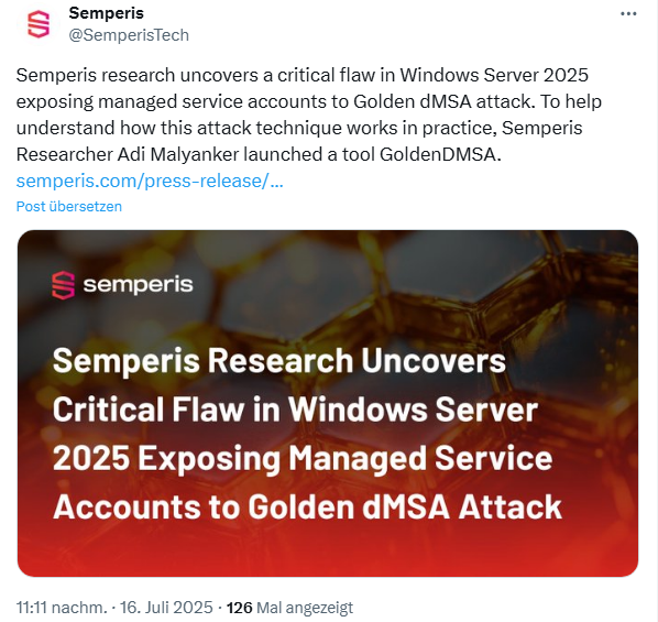 Golden dMSA attack