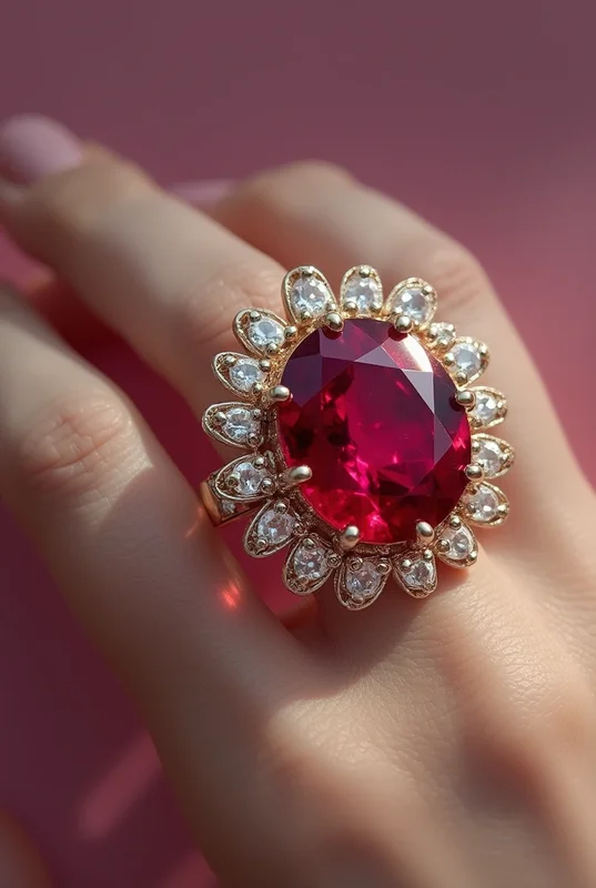 Кольцо с рубином