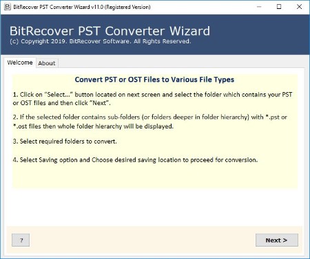 BitRecover PST Converter Wizard v13.7