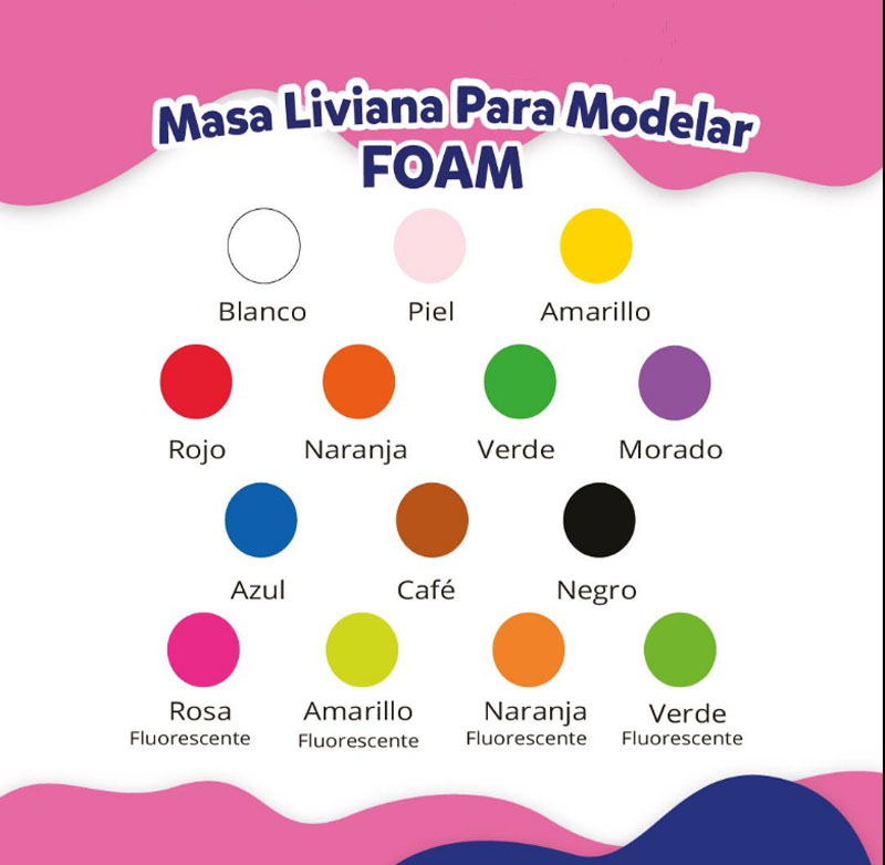 Masa liviana para modelar Foamy Moldeable 60g