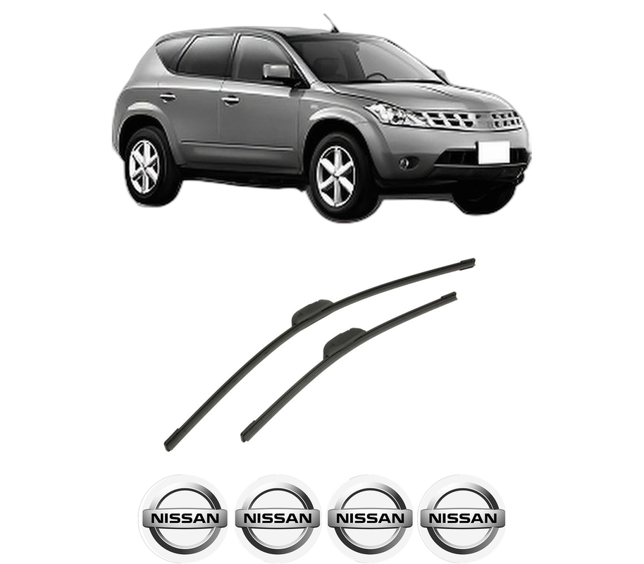 Set stergatoare auto NISSAN MURANO I (Z50) din 2003-2008, pentru parbriz auto, 2 bucati, Bosch Aerotwin Retrofit, din cauciuc siliconat rezistent, 4 Stickere Auto NISSAN