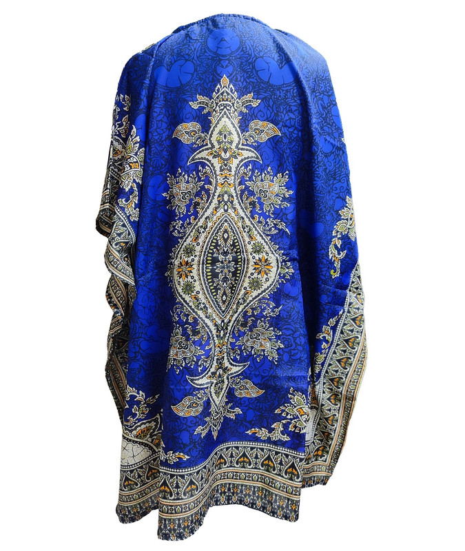 Women Kaftan Short Maxi Kaftan Hippy Boho Tunic Plus Size Dress Nightdress - Picture 9 of 33