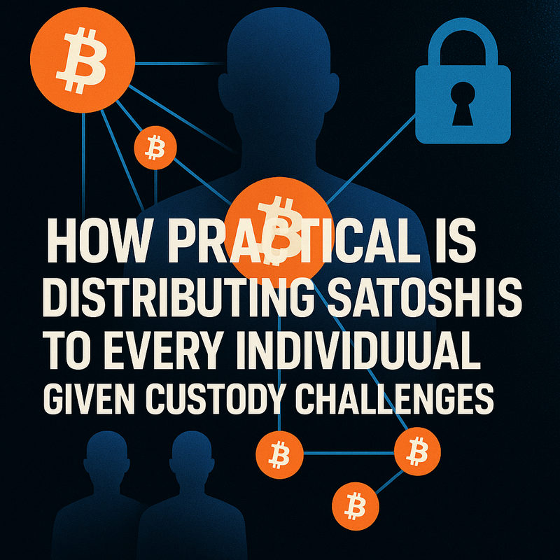 How practical is distributing satoshis to every individual given custody challenges