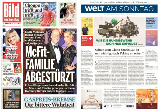 Bild und Welt am Sonntag No 43 vom 23 Oktober 2022 Bild und Welt am Sonntag No 43 vom 23 Oktober 2022