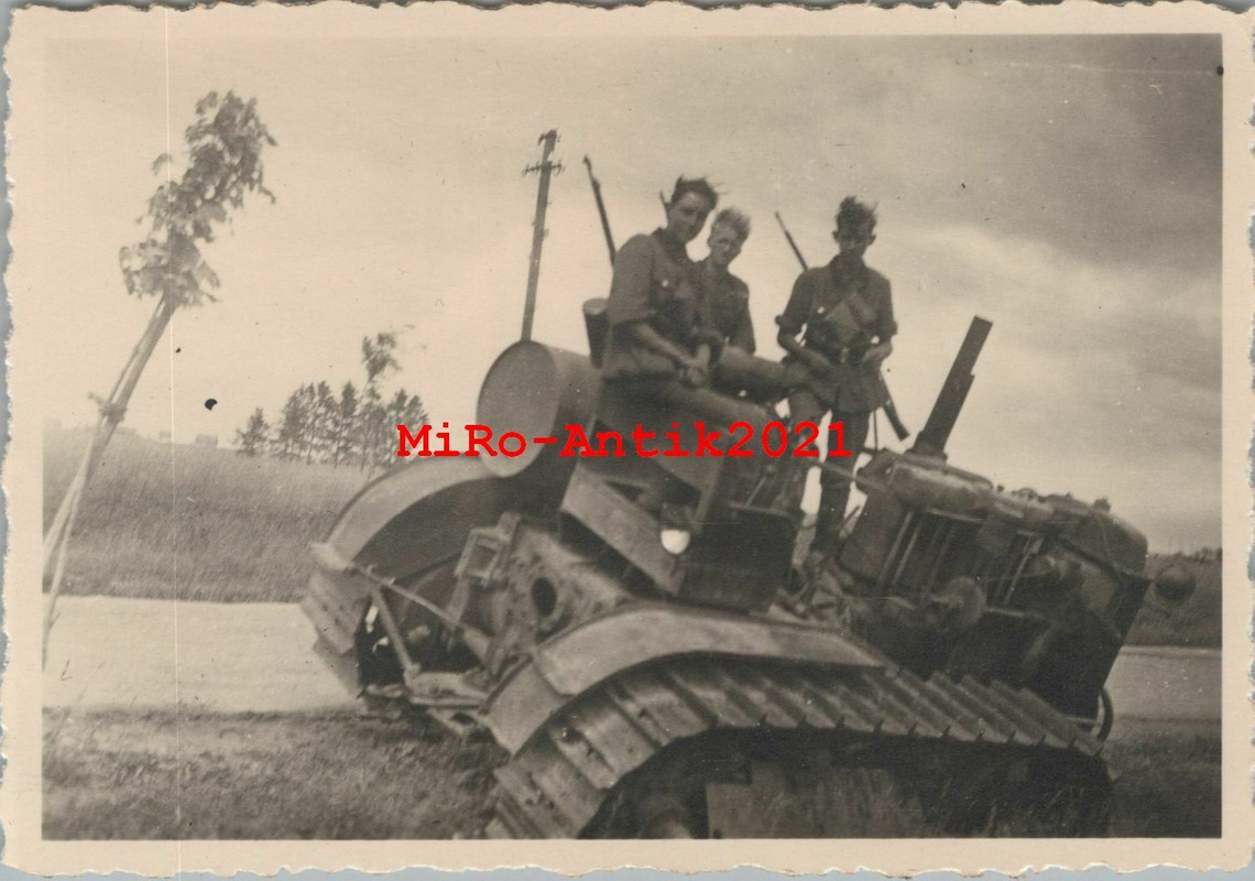 Foto, Wk2, Arbeitsdienst 221-3, Russ. Zugmaschine bei Raduń Polen 1941