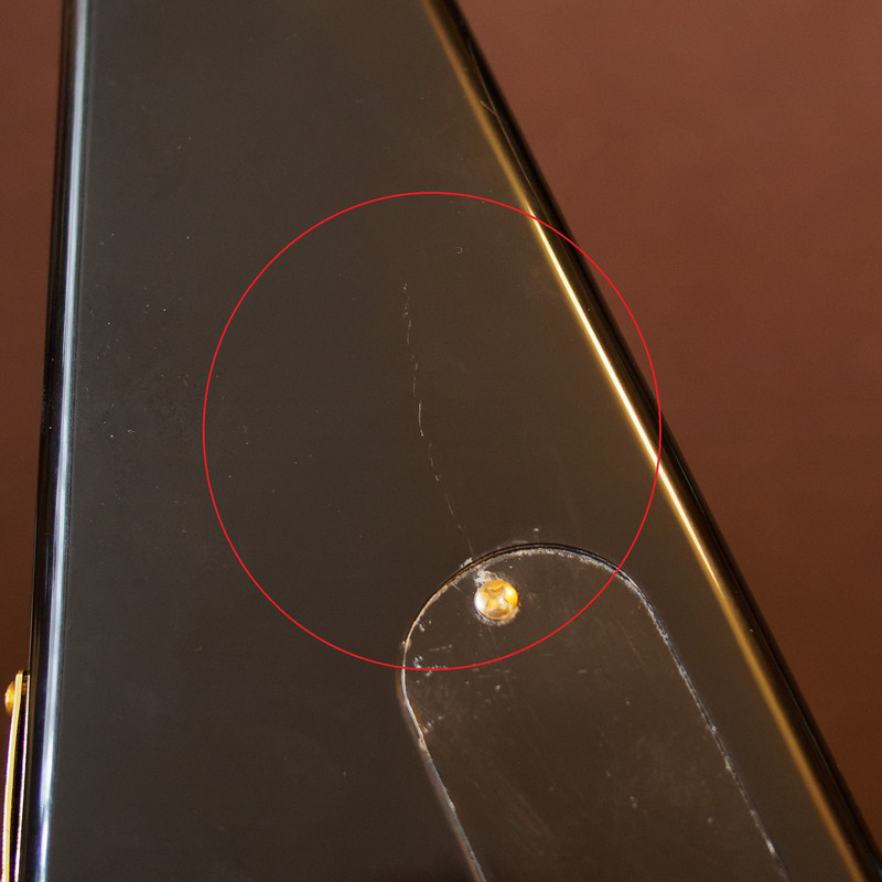 Scratch on rear by cavity cover