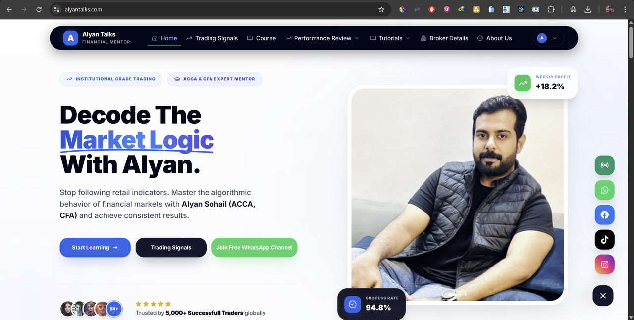 Alyan Talks: Institutional Trading & Mentorship Ecosystem