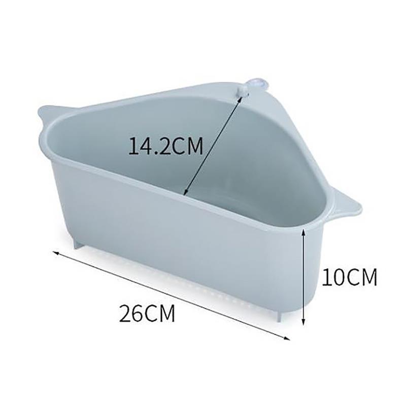 Strainer,triangular,sink,drain,basket,fruit,vegetable,cup,suction,kitchen,sponge,rack,storage,filter