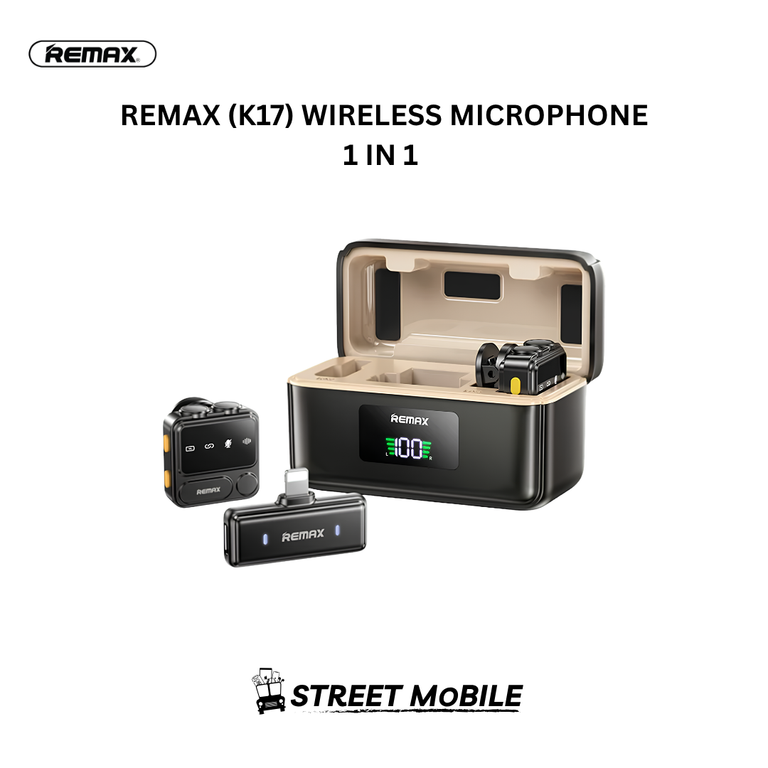 REMAX K17 WIRELESS MICROPHONE 1 IN 1 TYPE-C - Image 1