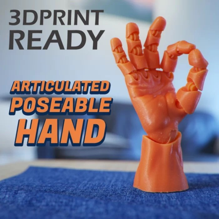 Articuled poseable hand – 3D Print Model