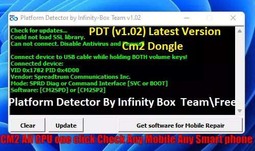 Infinity Platform Detector Tool CM2 Dongle  (PDT v1.02) Gift
