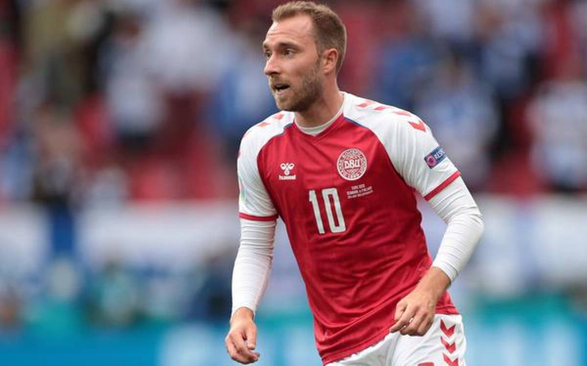 Christian Eriksen playing for Denmark