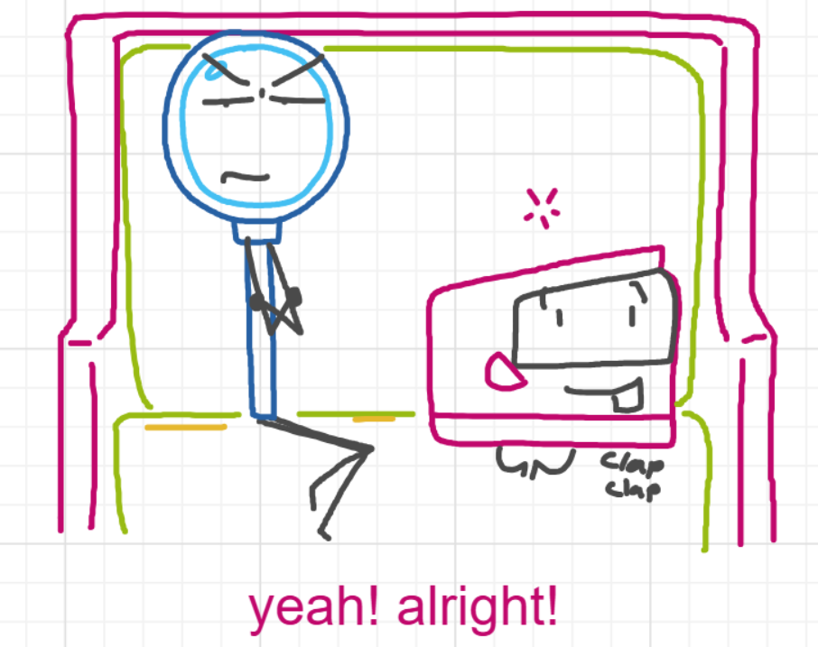 A panel from A Murder On The, episode six of the Board Boards object show by Furretwalk/WalkingFurret.
