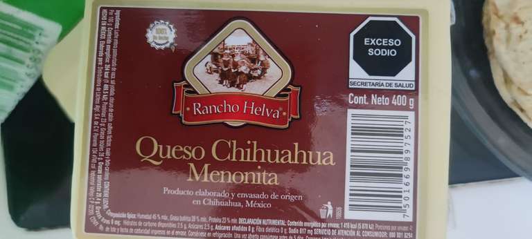 Queso chihuahua menonita Rancho Helva / Walmart