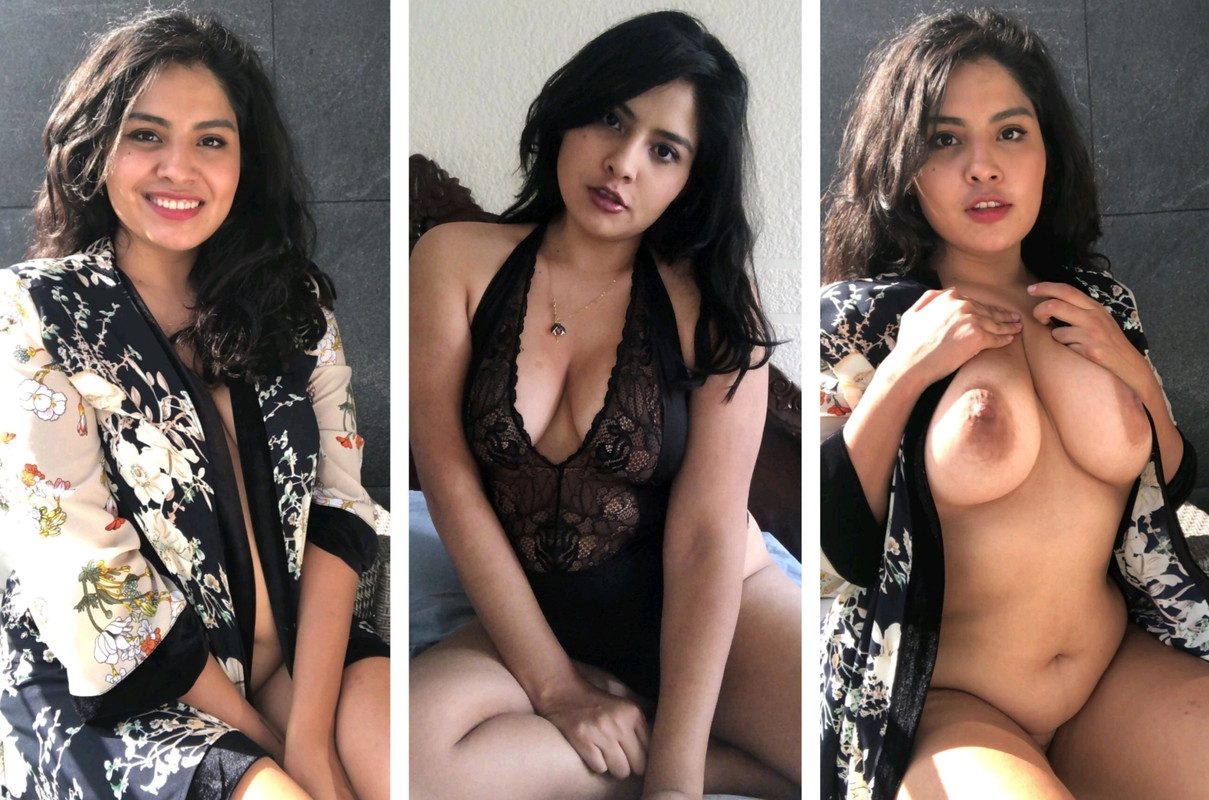 Sexy Girl Showing Big Juicy Boobs and Pussy Rubbing