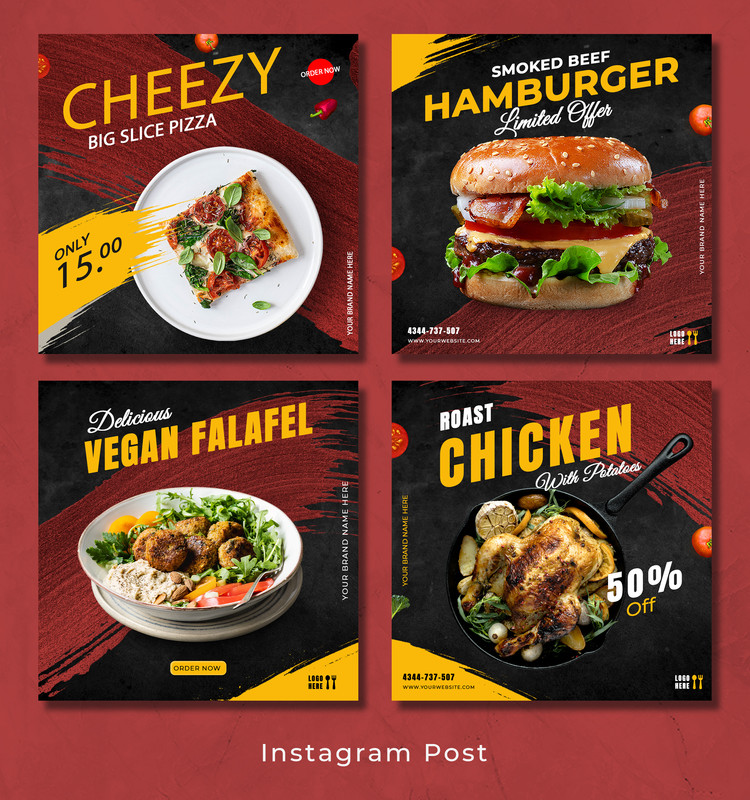 Food instagram post mockup