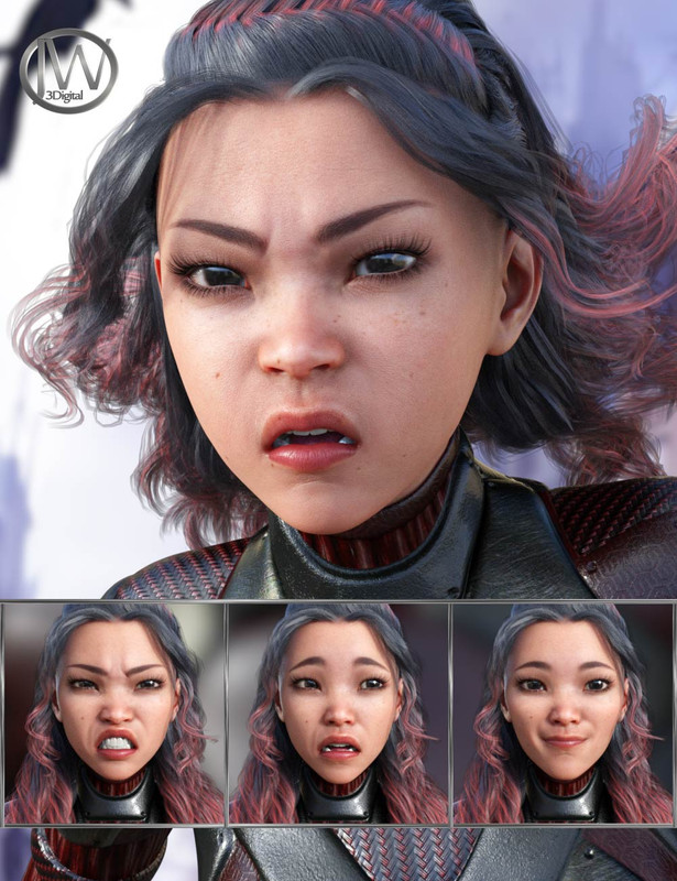 Superhero - Expressions for Genesis 8 Female and Sukai 8 