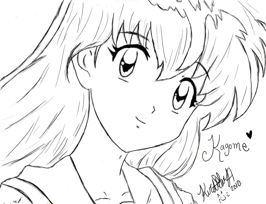 Hình vẽ Kikyou, Kagome, Sango bộ Inuyasha - Page 17 Smile_kagome_by_xrememberyoux