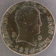 8 maravedís. Fernando VII. Jubia 1824 P1200206