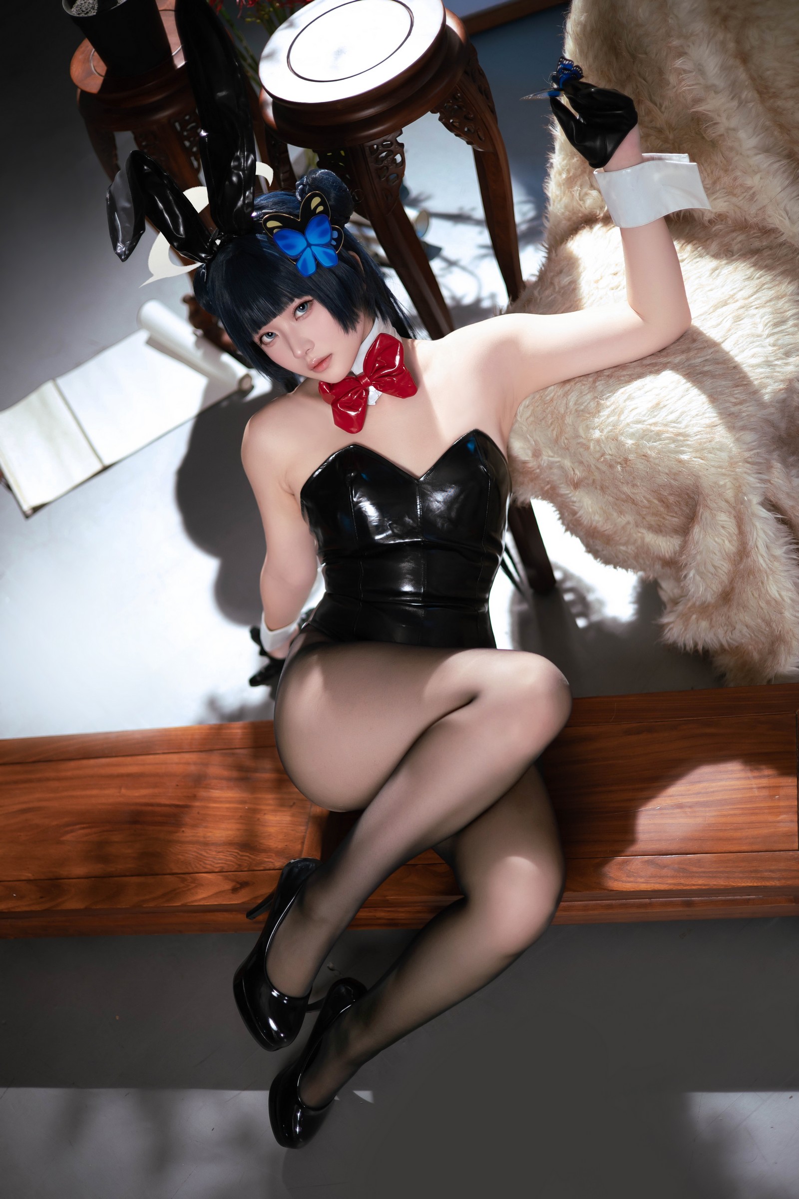 屿鱼 Yuyu 蔚蓝档案 龙华妃咲 兔女郎 Cosplay 写真集（40P｜268MB）插图5