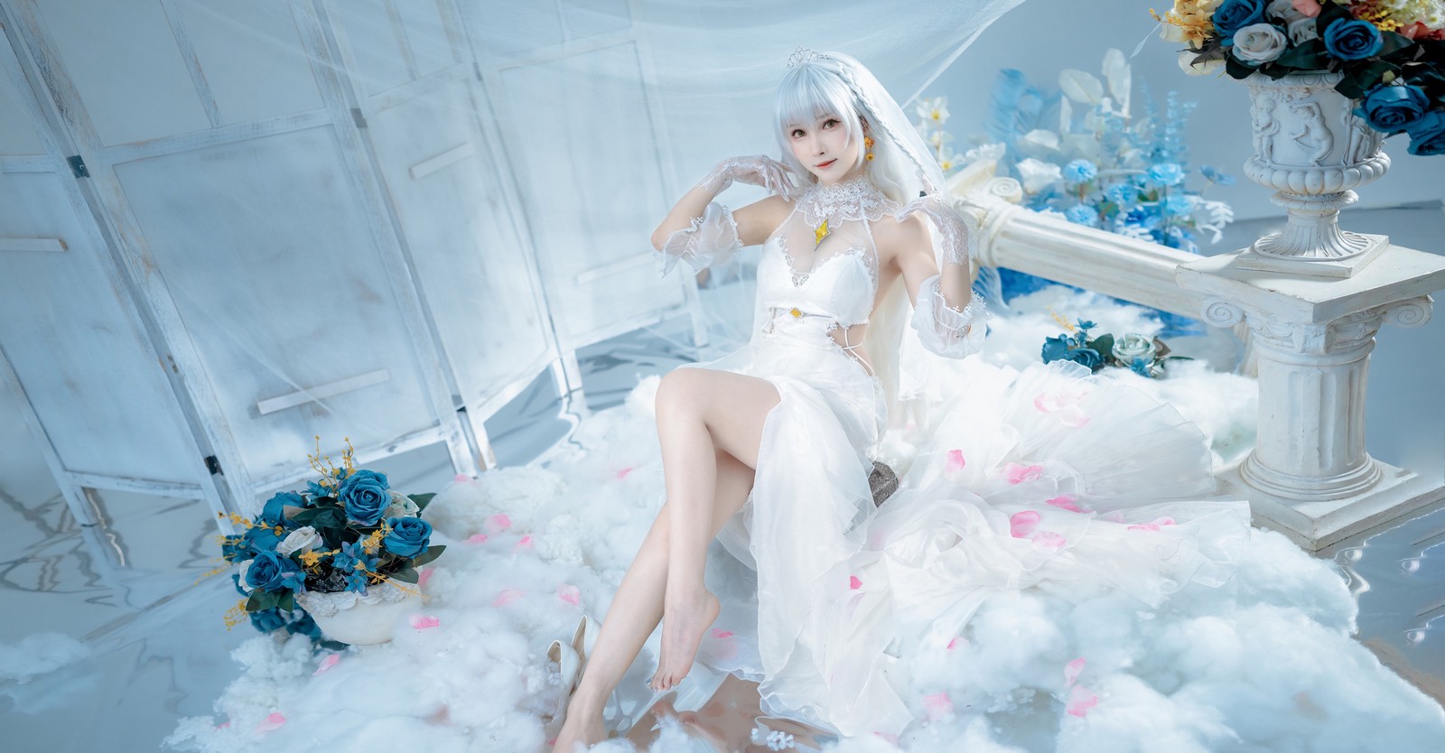 一千只猫薄禾写真 – 花园誓约婚纱 Cosplay 高清写真（16P / 56.6MB）插图3