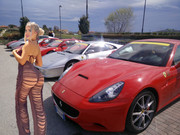 Chanel Cazzaniga, a stylish blonde woman with charming blue eyes in a tight