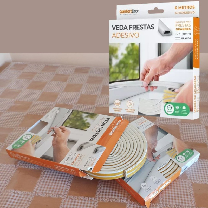 Veda Frestas – 6mm Branco – 6 metros – Comfort Door