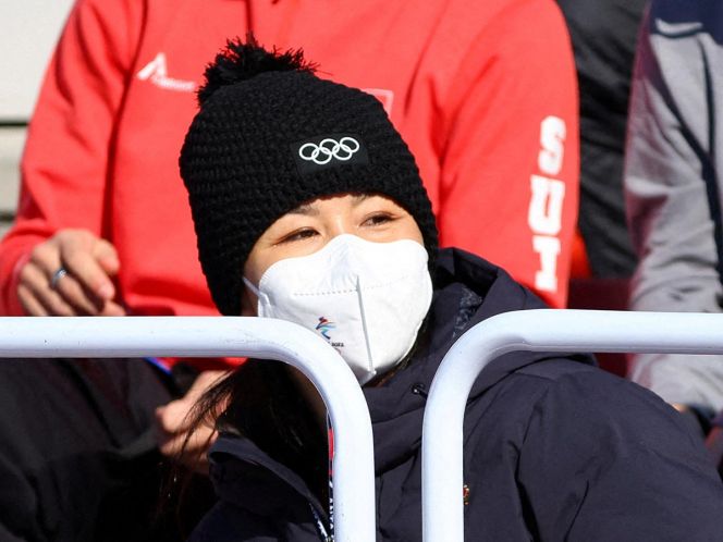 La tenista Peng Shuai fue captada en una prueba de los Olímpicos de Invierno