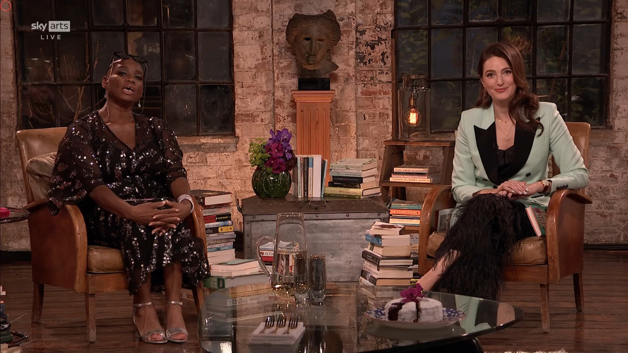 11.22 - 17.00.00 - Sky Arts Book Club Live. Andi Oliver and Elizabeth....ts_snapshot_00.53.09.348