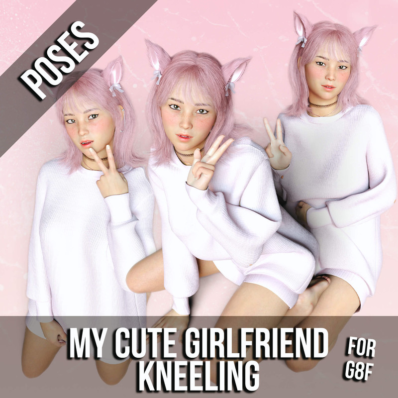 15 My Cute Girlfriend Kneeling Poses for G8F