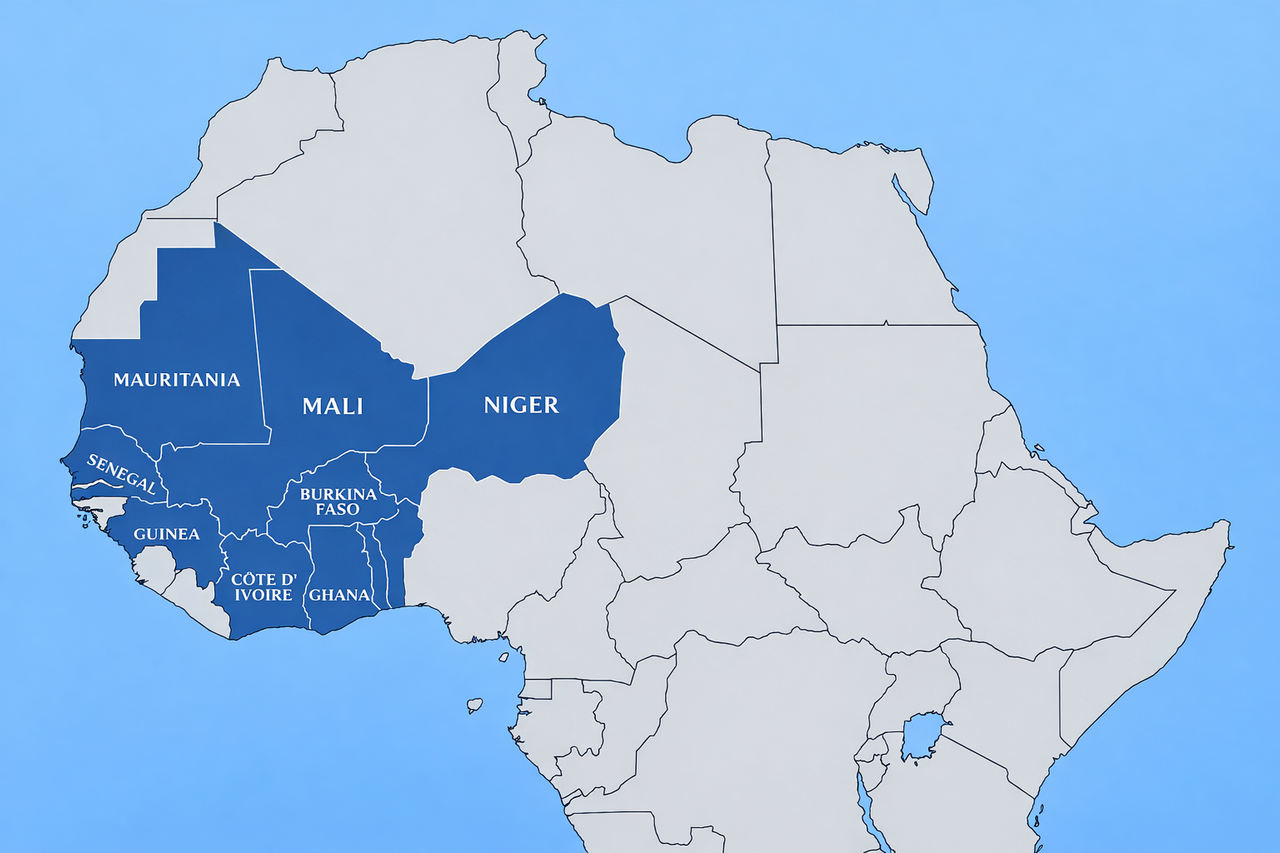 West Africa map PHNX