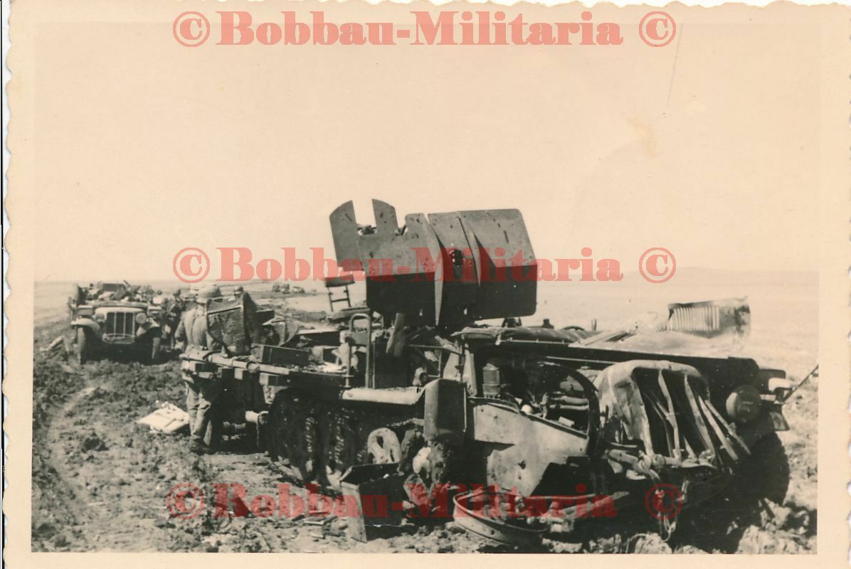 SdKfz 10-5 Halbkette 2cm FLAK Aufbau zerstört Front Kolonne comb