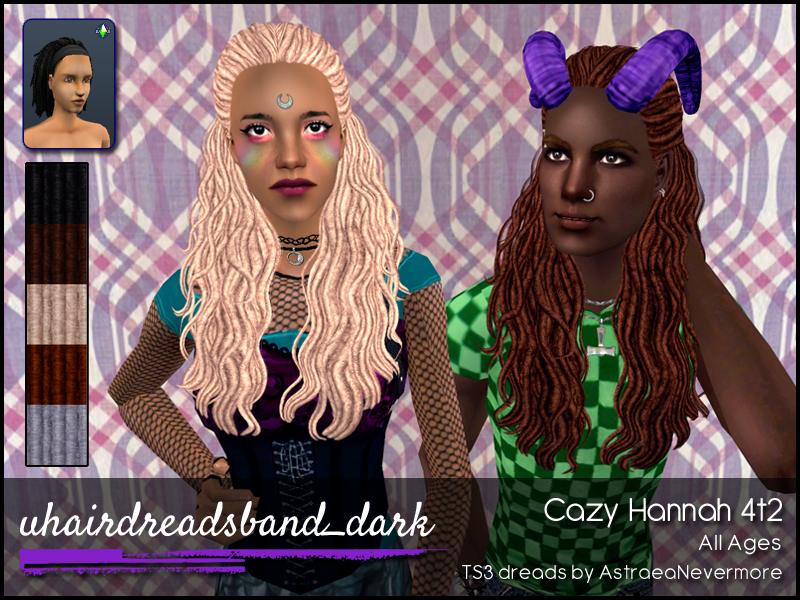 Dreads band dark hair default preview