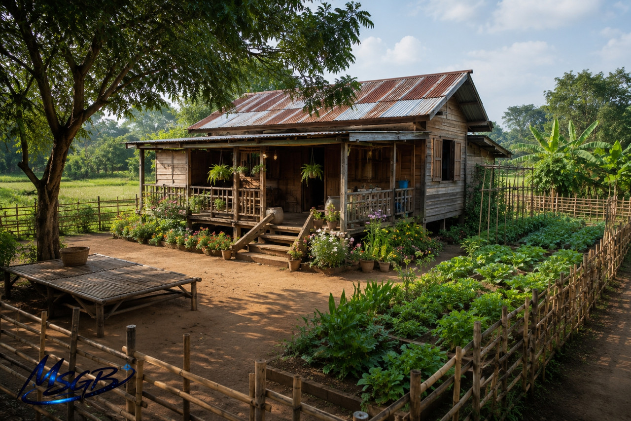 ภายนอกบ้านของเพียงดิน