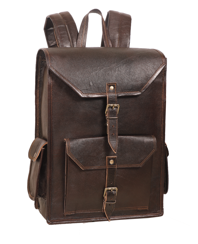 Mochila de Cuero hecha a mano para Portátiles de 16 El Salvador Ubuy