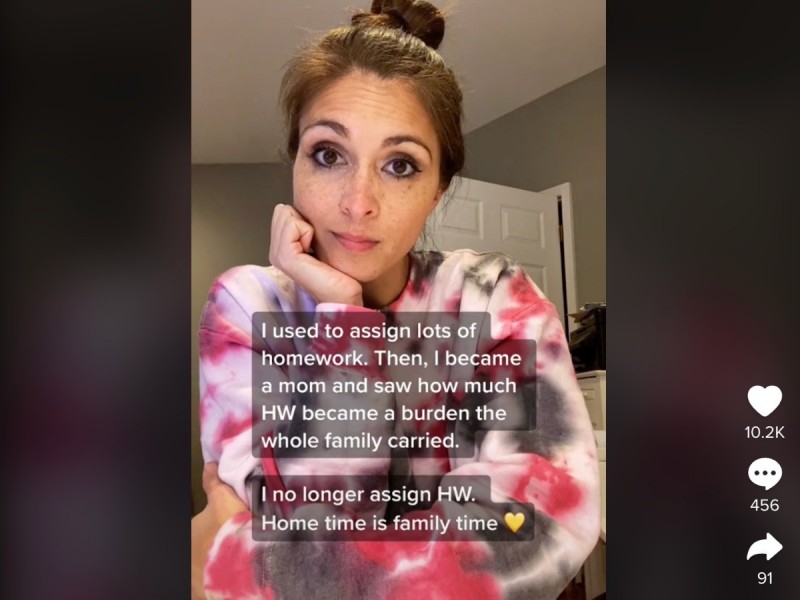 Maestra decide dejar de mandar tareas y se vuelve viral