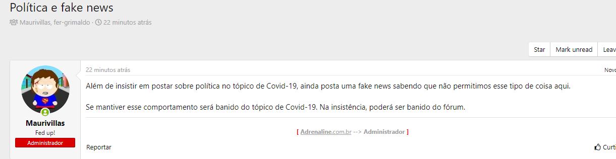 Tópico de política  Fórum Adrenaline - Um dos maiores e mais ativos fóruns  do Brasil