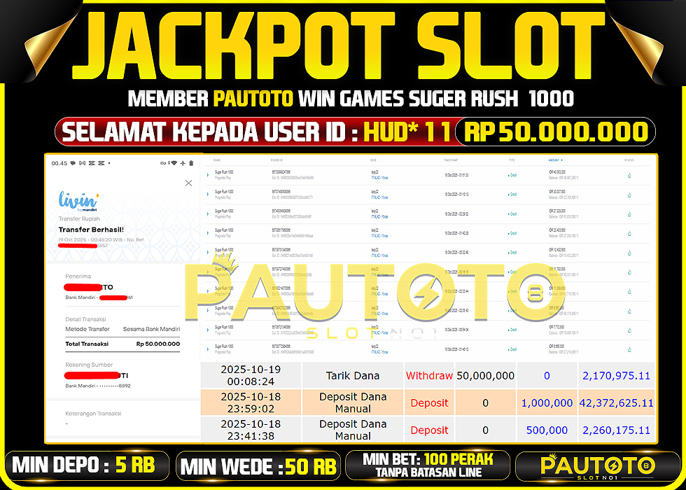 BUKTI JACKPOT LUNAS PAUTOTO