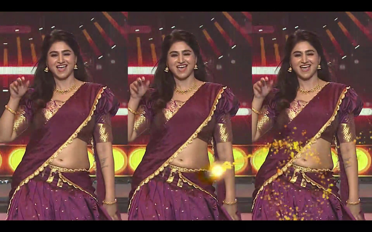 Anchor Varshini Sounderajan, Varshini dance photos, Varshini navel show, Varshini curvy photos, Telugu anchor Varshini, Varshini latest photoshoot, Varshini hot dance, Varshini stage performance, Varshini glamour pics, Varshini Instagram viral photos