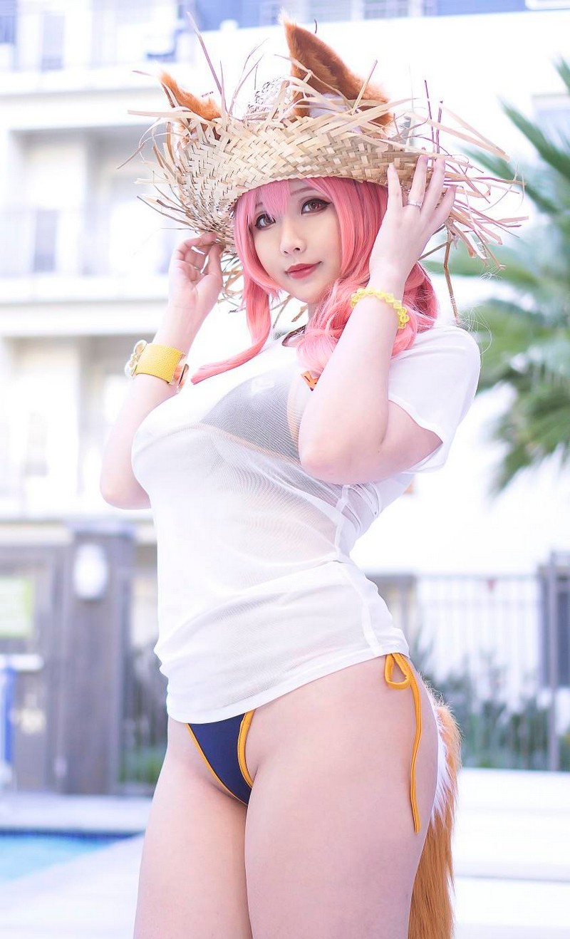 Hana Bunny 玉藻前比基尼 Cosplay写真｜Fate Tamamo Bikini 高清图片合集[9P-2.3M]插图7